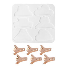 Irregular Hair Clip Epoxy Resin Mold Hairpin Barrette Silicone Mould DIY Crafts Jewelry Casting Tools