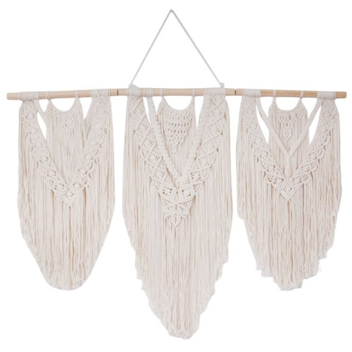 Tenture Murale en Macramé Tissé à la Main Boho Cotton Rope Boho  Home Decor