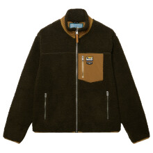(S, Surplus Goods Olive/Deep Brown) Superdry Mens Mountain Full Zip Fleece