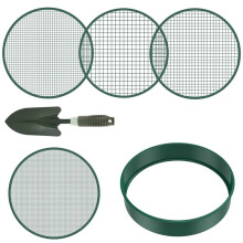 1 Conjunto de Peneira de Metal para Jardim, Peneira de Aço Inoxidável para Composto de Solo e Pedras, Ferramenta de Filtragem para Jardinagem