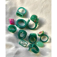 6 Tubos Cera Verde para Anillos, Herramienta para Tallar Joyas, Tubo Orificio para Fundición A Cera Perdida, Molde Cera, Kit Cera para Manualidades y