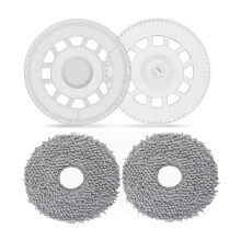 Lot de 4 Plateaux et Lingettes de Nettoyage pour Aspirateur pour ROMO A/S/P - Pièces de Rechange pour Plateau de Nettoyage