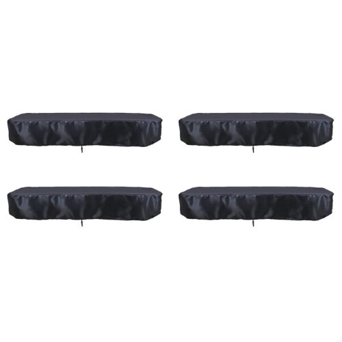4X Couverture de Table de Billard de 8 Pi avec Cordon de Serrage Couverture de Table Imperméable Durable pour Table Rectangulaire, Noir