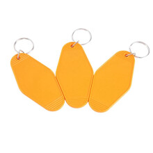 48 Stuks Vintage Motel Sleutelhanger DIY Hotel Sleutelhangers Warmteoverdracht Sleutelhangers Bulk Sublimatie (Oranje)