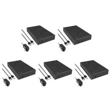 5 Set 3.5 Inch HDD USB 3.0 to Hard Drive Case SSD Enclosure External Solid State Hard Drive Disk Box US Plug