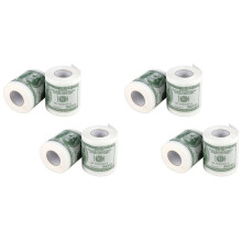 Money Toilet Paper Rolls Bathroom Tissue Novelty 100 Dollar Bills Currency Toilet Tissue Paper - Pack of 8