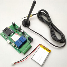 2X Tarjeta Remota GSM RTU5015 con Dos Entradas de Alarma y una Salida de Relé y Batería de Control de SMS para Alarma de Apagado