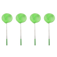 4X Outdoor Catching Catching Butterfly Net Fishing Net Bag Stainless Steel Telescopic Fishing Net Tool Green