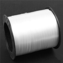 6 Roll Balloon Ribbon 225m 5mm for Wedding Party(White)