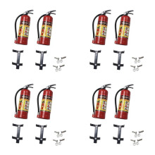 8 Piezas de Simulación de Extintor de Incendios para 1/10 RC Crawler Car Axial SCX10 TRX4 RC4WD D90 Piezas de Decoración, Rojo