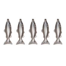 5 Set Fish-Shape Hip Flask 5Oz Bottle Pocket Flask Stainless Steel Party Drinkware for Outdoor