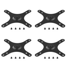 4X Draagbare Monitor Montagebeugelplaat VESA 1/4 Inch Schroefgat Tot 100x100mm 75x75mm, M4 Schroevenset Wandmontagehouder