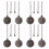 8Pcs Ceiling Fan Pull Chain Set Sun & Moon Pattern Pull Chains Extension Copper Beaded  Fan Pull Chain with Ornament 1
