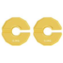 2 Stück Gym Micro-Type Hantelscheiben, Bruchteil-Gewichtsscheiben, Gummi, Bruchteil-Gewichtsscheiben, Zusatzwechsel, Gelb, 0,5 Kg