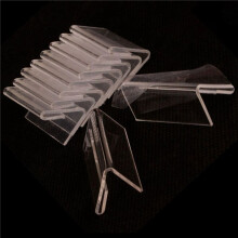 150 Uds. Portatarjetas de Señalización Transparente Portacarteles de Plástico Portaetiquetas Soporte de Exhibición de Tarjeta Acrílica 2X4Cm