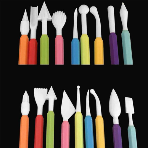 18Pcs Fondant Modeling Tools Set, Paste for Cake Decorating, Cake Marshmallow Sculpting Tools Set 1