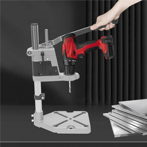 Universal Bench Drill Press Stand, 38-42mm Clamping Diameter, Adjustable Vertical Table for Workbench with Repair Tool 2
