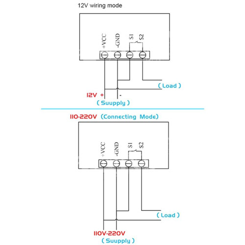 5X Digital  Delay Relay LED Display Cycle Timer Control  Adjustable Timing Relay  Delay  DC12V 2