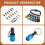 12Pieces 1/4 Inch Hex Shank Bits Holder Keychian, Keychain Extension Bar Screwdriver Bit Holder Socket Adapter 4