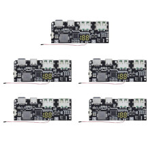 5X QC4.0 QC3.0 LED Double USB 5 V 4,5 une 22,5 W Micro/Type-C USB Banque D'Alimentation Mobile 18650 Module de Charge Protection de la Température, A