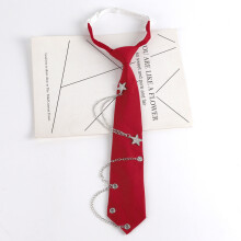 (Burgundy)Stern Kette Krawatte Halskette mit Edelstein Verzierungen geeignet für formelle und lässige Kleidung