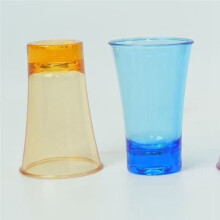 24 St 30 Ml Polystyren-Shotglas för Sprit, Cocktails, Flerfärgade Ombre-Design Röda