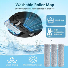 Replacement Parts for DEEBOT T80 Omni Robot Vacuum and Mop,Main Brushes, Roller Mops, Hepa Filters, Dust Bags