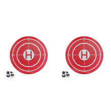 2pcs 60CM Drone Landing Pads Foldable Portable Landing Pad Waterproof Stain-Proof for Drone Universal Red
