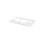 Countertop Wash Basin Sink Single Bowl Resin White Rectangular (W)80cm 2