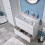 Countertop Wash Basin Sink Single Bowl Resin White Rectangular (W)80cm 3