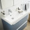 Countertop Wash Basin Sink Single Bowl Resin White Rectangular (W)80cm 6