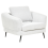 Beliani Armchair KJAER Fabric Off-White 1