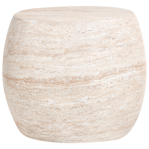 Side Table RICADI 40 cm 58 cm Travertine Effect