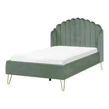 Bed Velvet AMBILLOU 120 x 200 cm (EU Small Double) Green