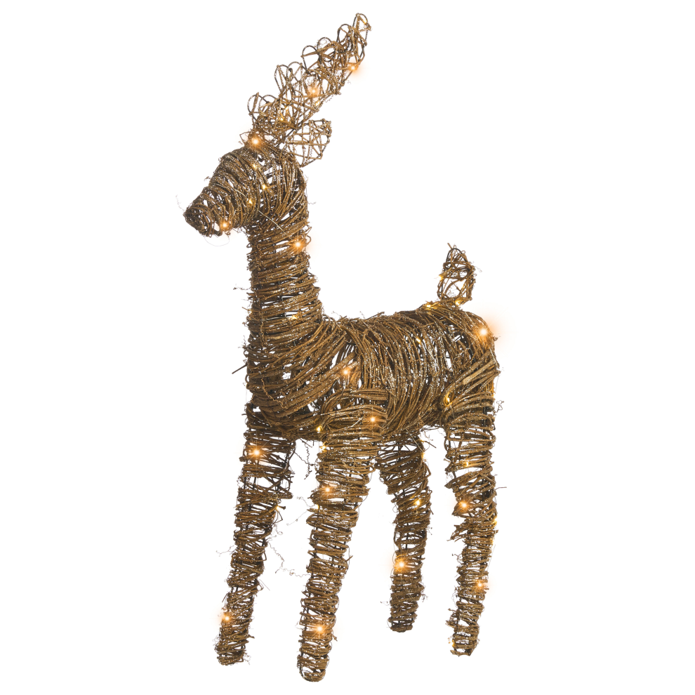 Photos - Garden & Outdoor Decoration Beliani Christmas Decoration LED GRINDAVIK Reindeer 97 cm Natural 
