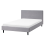 Beliani Bed Fabric FITOU 120 x 200 cm (EU Small Double) Light Grey 1