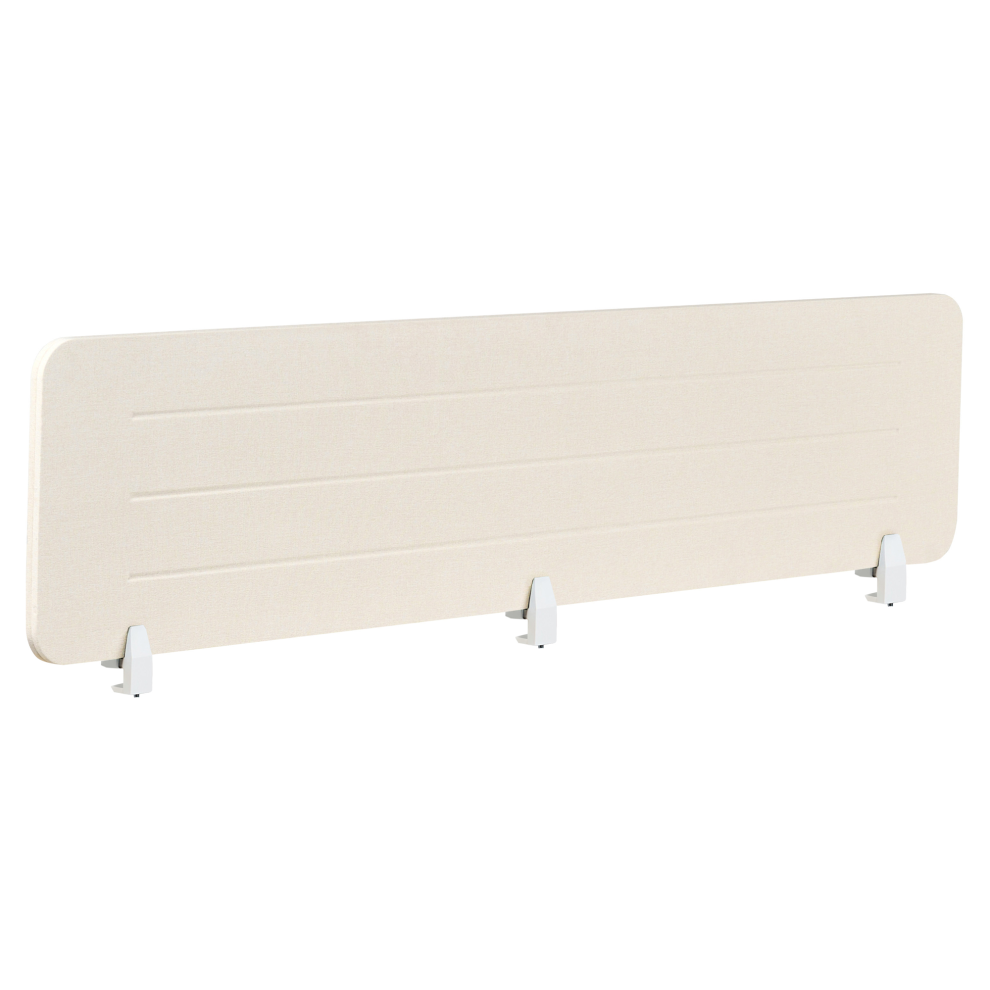 Beliani Desk Screen Ziggy 180 X 40 Cm Light Beige