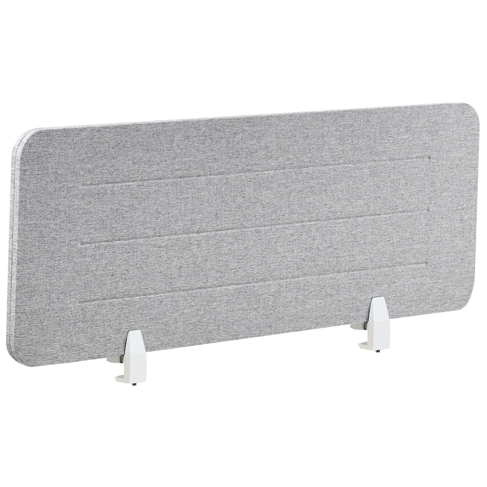 Beliani Desk Screen Ziggy 120 X 40 Cm Light Grey