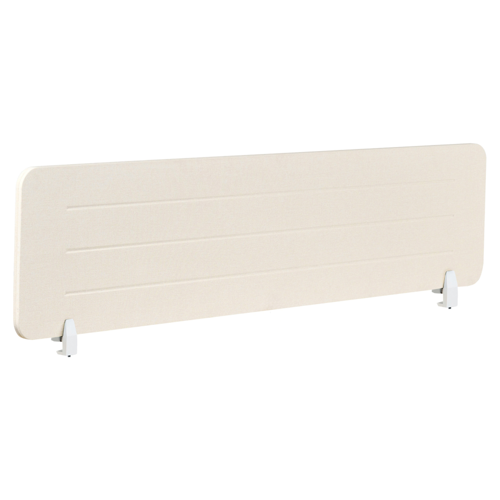 Beliani Desk Screen Ziggy 160 X 40 Cm Light Beige
