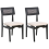 Beliani Set of 2 Dining Chairs RUBONIA Wood Black 1