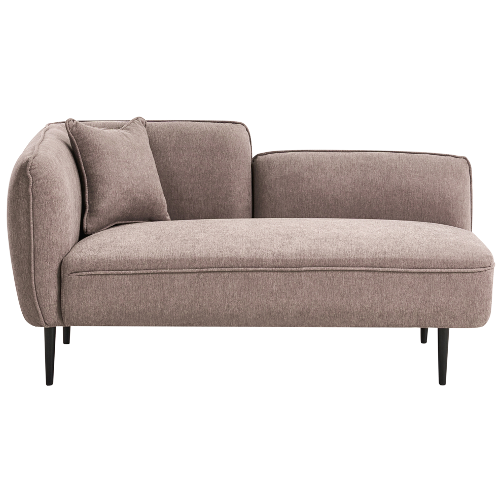 Photos - Sofa Beliani Left-Hand Chaise Longue CHEVANNES Fabric Light Brown 
