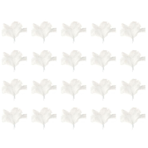 200 Pcs Natural Ostrich Feathers Wedding Party Decoration White 45-50cm