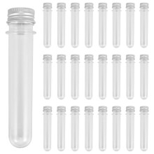 25 Stks 45 ML Plastic Reageerbuizen Metalen Cap Schroef Deksel Ronde Bodem Bruiloft Snoep Cosmetische Reizen Lotion Containers