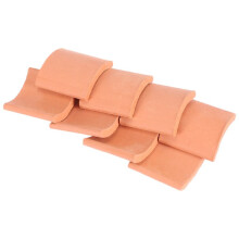200 Pcs Roof Tiles Model Building Set Red Miniature Tiles for DIY Landscape Kitchen Garden Decoration