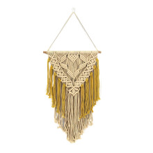 Cotton Wall Decoration Macrame Wall Hanging Hand Woven Simple Boho Style for Room