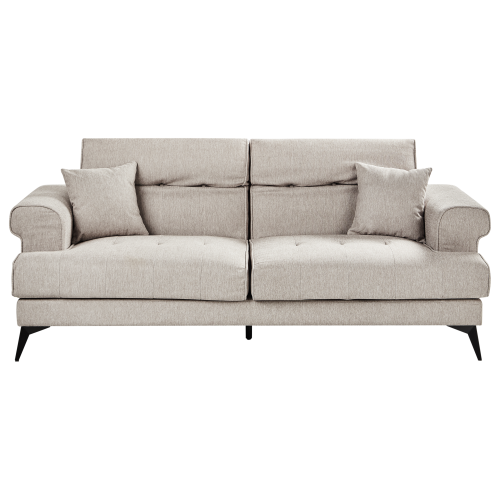 Beliani Sofa 3 Seater SKIVE Fabric Taupe