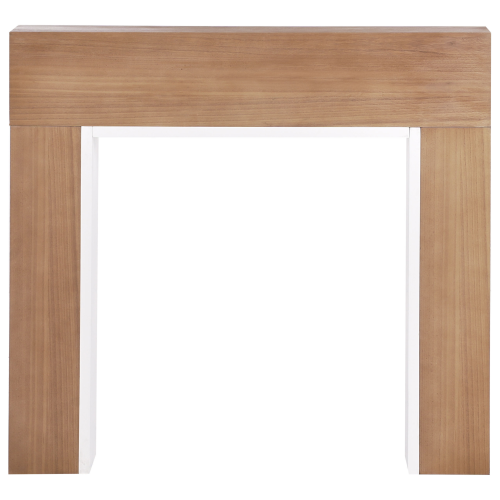 Beliani Fireplace Mantel BOYANUP Light Brown