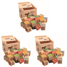 81 Pcs Children Wood Alphabet Blocks Letters Stacking Toys Building Blocks Early Learning Educational Toys