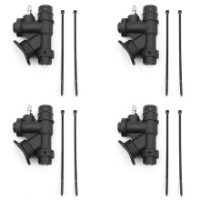4X Duiken Universele BCD Power Inflator met Standaardaansluiting met 45 Graden Gebogen Mondstuk voor Scuba Diving BCD