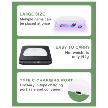 4X UV Light for Resin, Foldable UV Resin Ligh, Portable & Fast Curing Higher Power UV Lamp,Supplies for UV Resin Mold